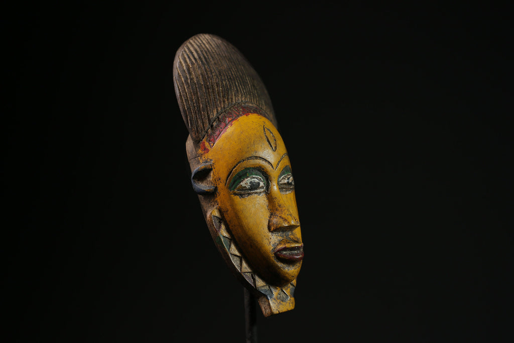 African masks antiques tribal wood mask Face Mask African Art Guro Baule-9628