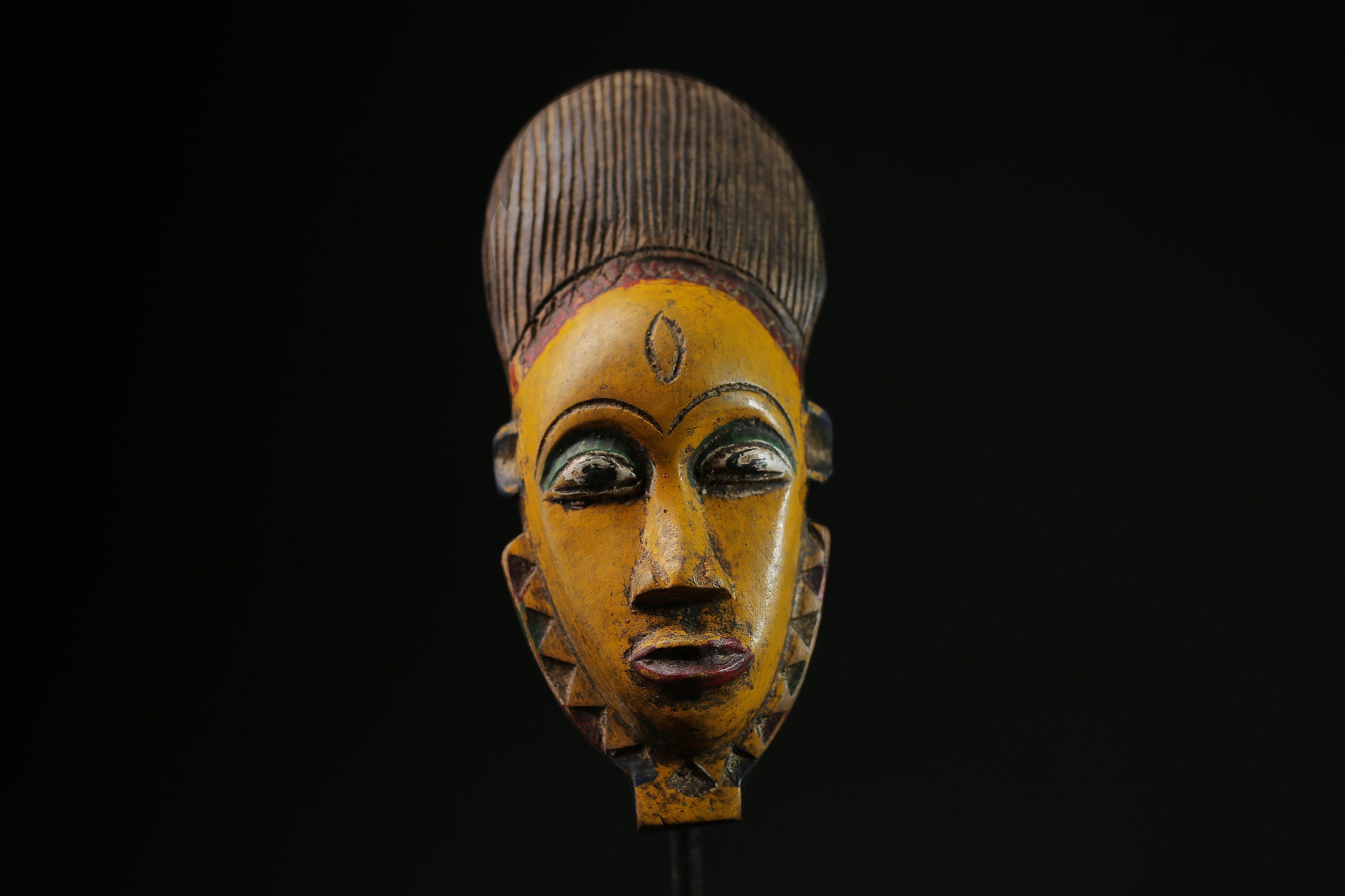 African masks antiques tribal wood mask Face Mask African Art Guro Baule-9628