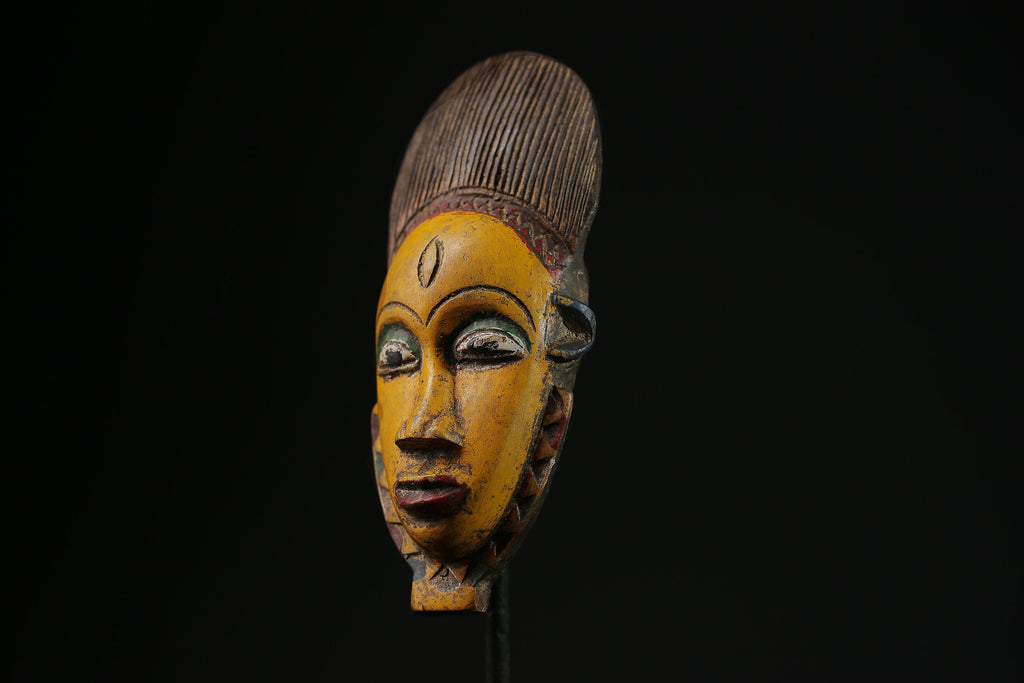 African masks antiques tribal wood mask Face Mask African Art Guro Baule-9628