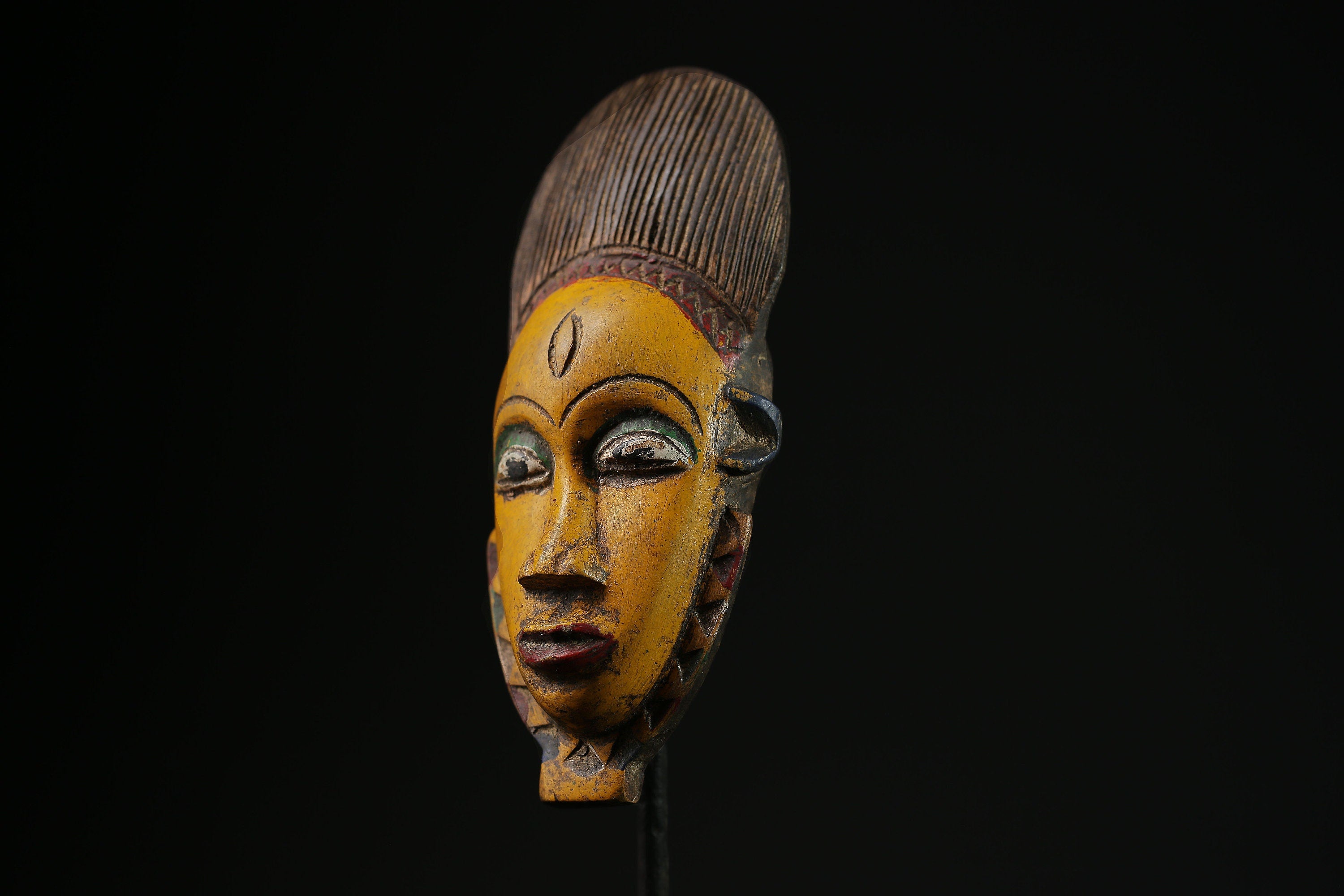 African masks antiques tribal wood mask Face Mask African Art Guro Baule-9628