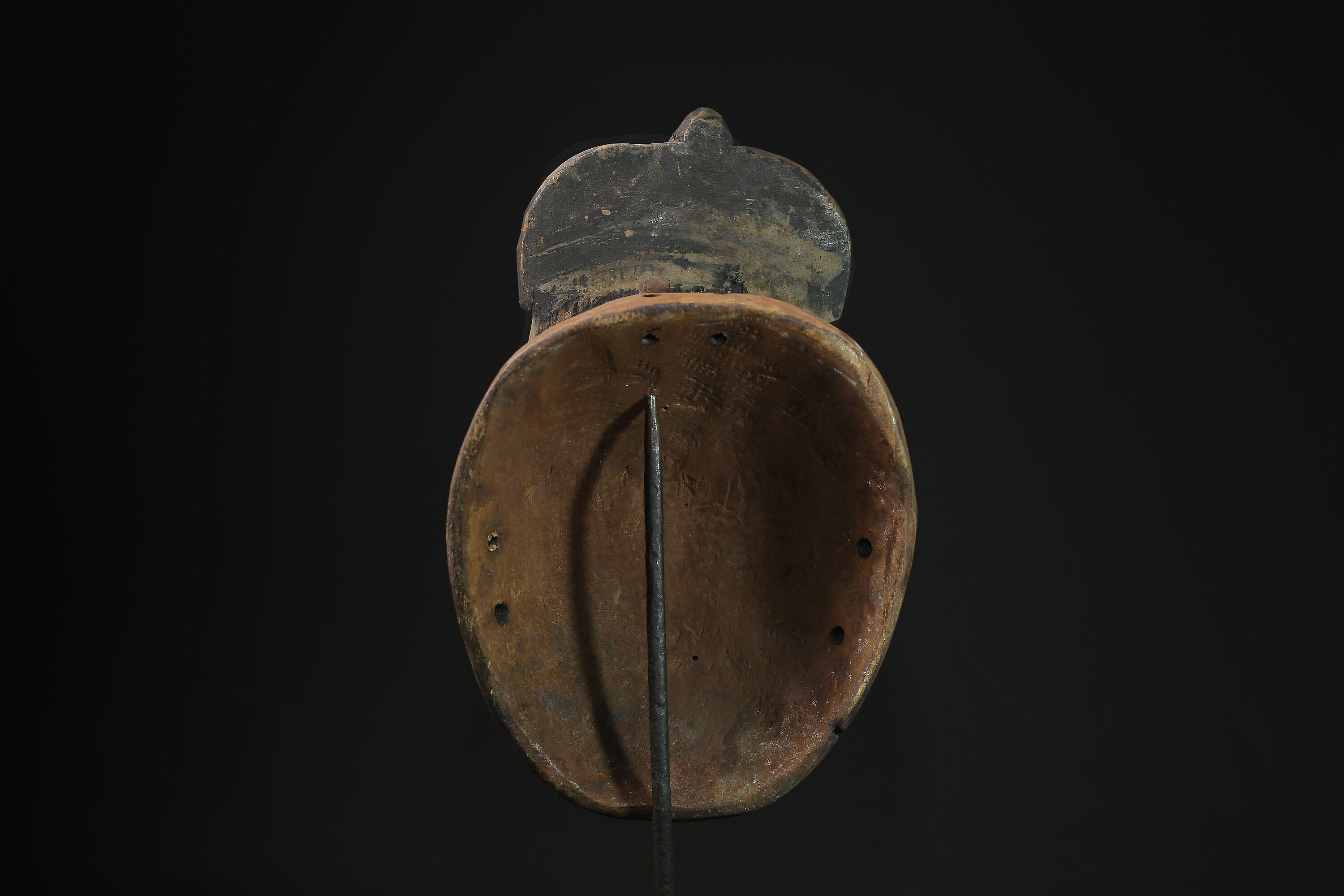 African Mask - Handcrafted Tribal Wall Décor, Vintage Baule Wood Sculpture, Unique Antique Art Piece for Home Decoration & Collectibles-5379