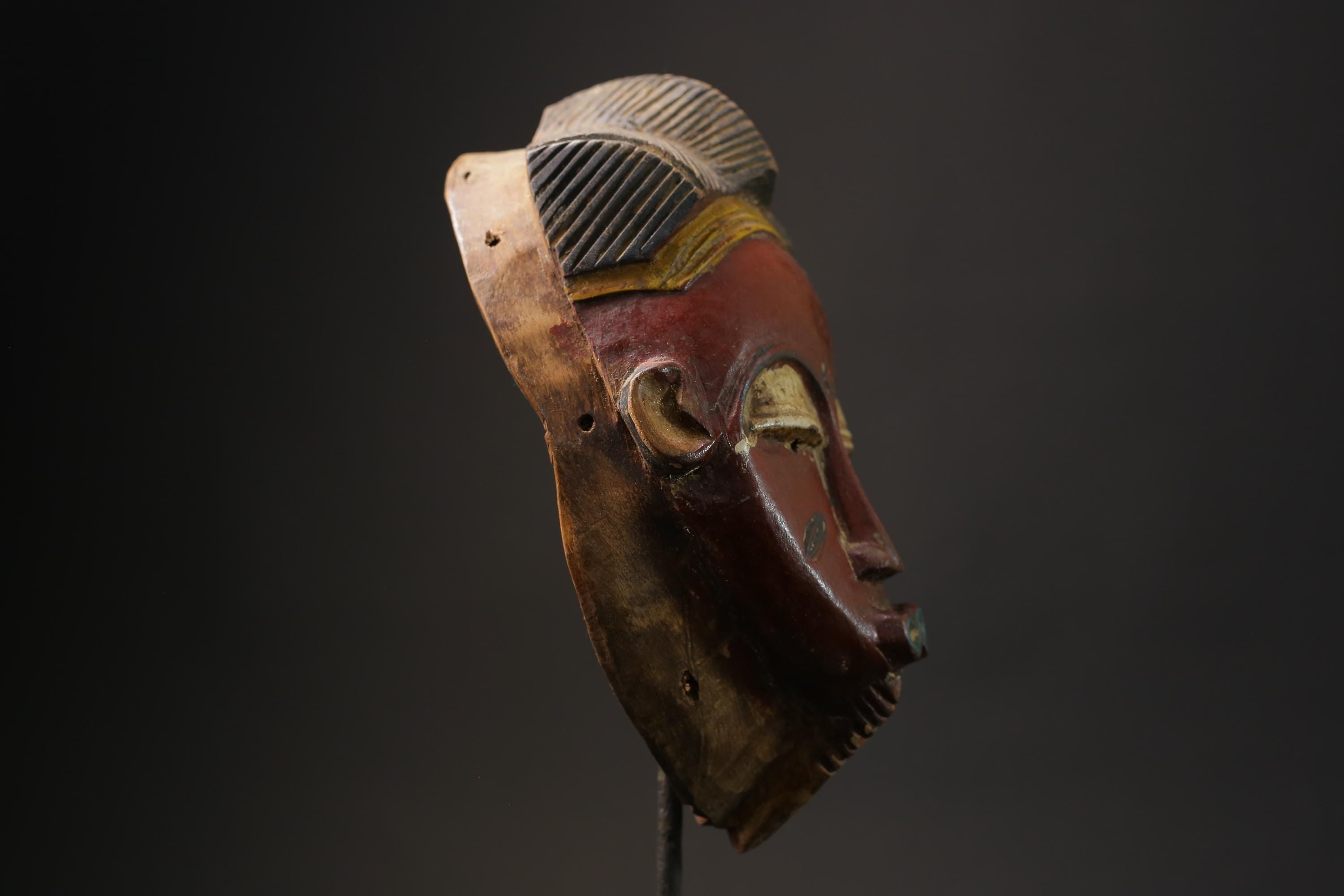 African Antiques Mid-century Wall Hanging Collectibles Wall Art Baule masks for wall-G2434