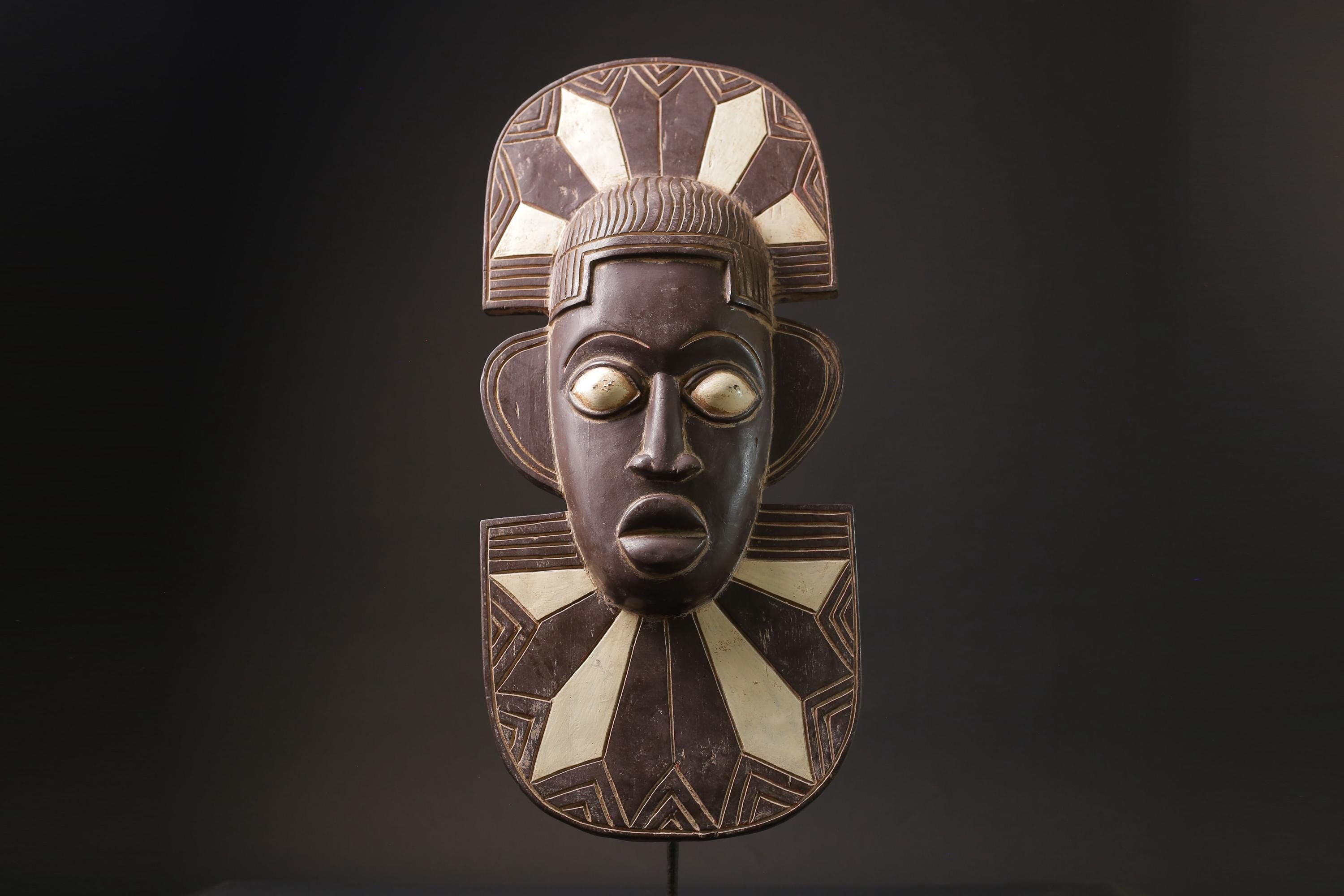 African Mask Ashanti Queen Wood Ghana Handmade Queen masks for wall-7055
