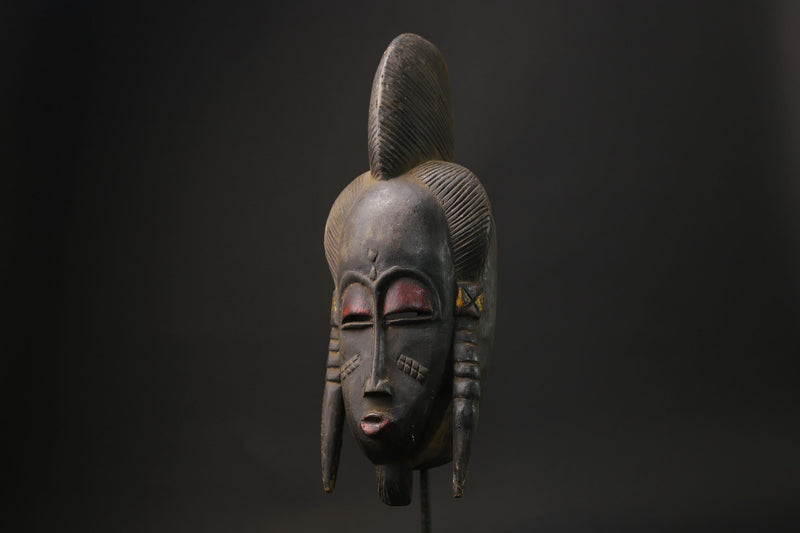 african wood masks hand carved Face Mask Wood Carved Baule Antique masks for wall-9818