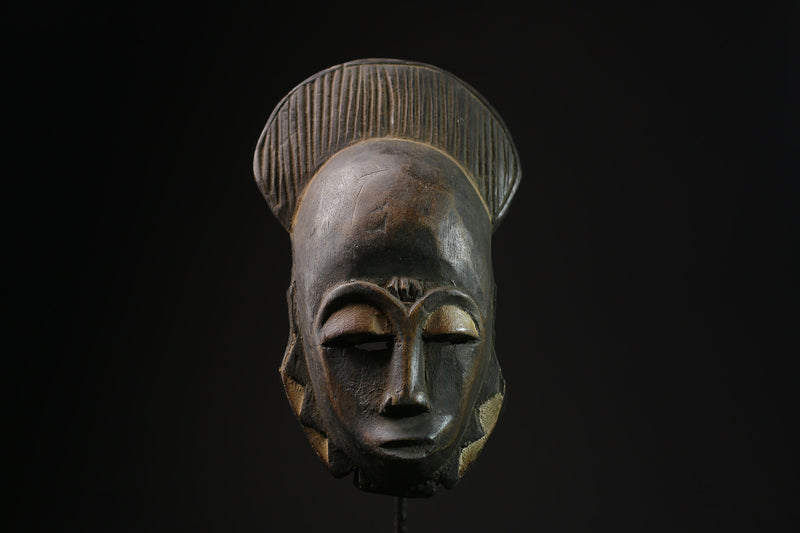 African Masks Antiques Tribal Face Vintage Carved Wood Hanging Guro Masks-5287