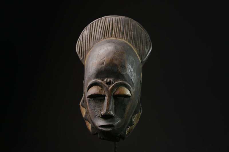 African Masks Antiques Tribal Face Vintage Carved Wood Hanging Guro Masks-5287