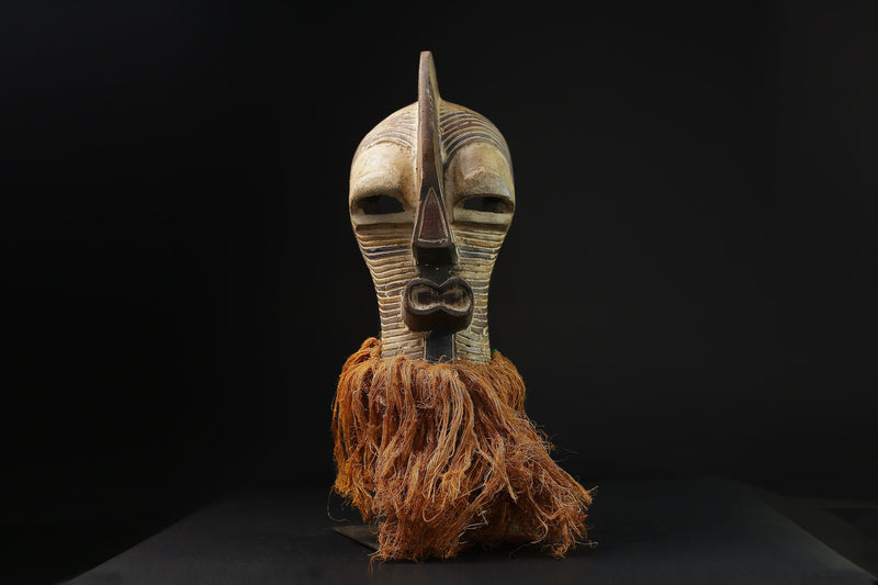 African Mask - Tribal Wooden Wall Hanging, Collectible Songye Decor, Unique Art Piece for Home Decoration, Ethnic Sculptural Display-G2129