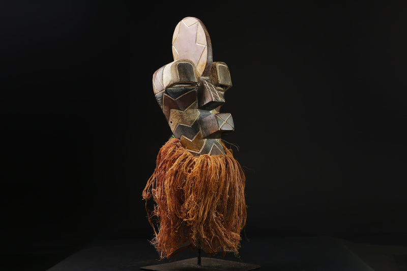 African Tribal Wood masks Collectibles Home Decor masque Songye Kifebwe-G2131