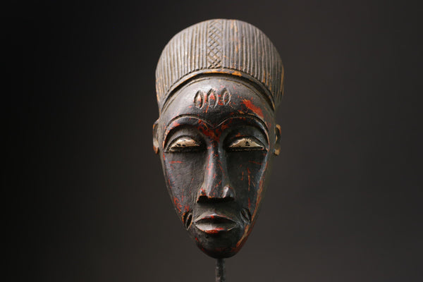 African wood mask antiques Face Vintage Wood Carved Hanging Guro masks for wall-9756