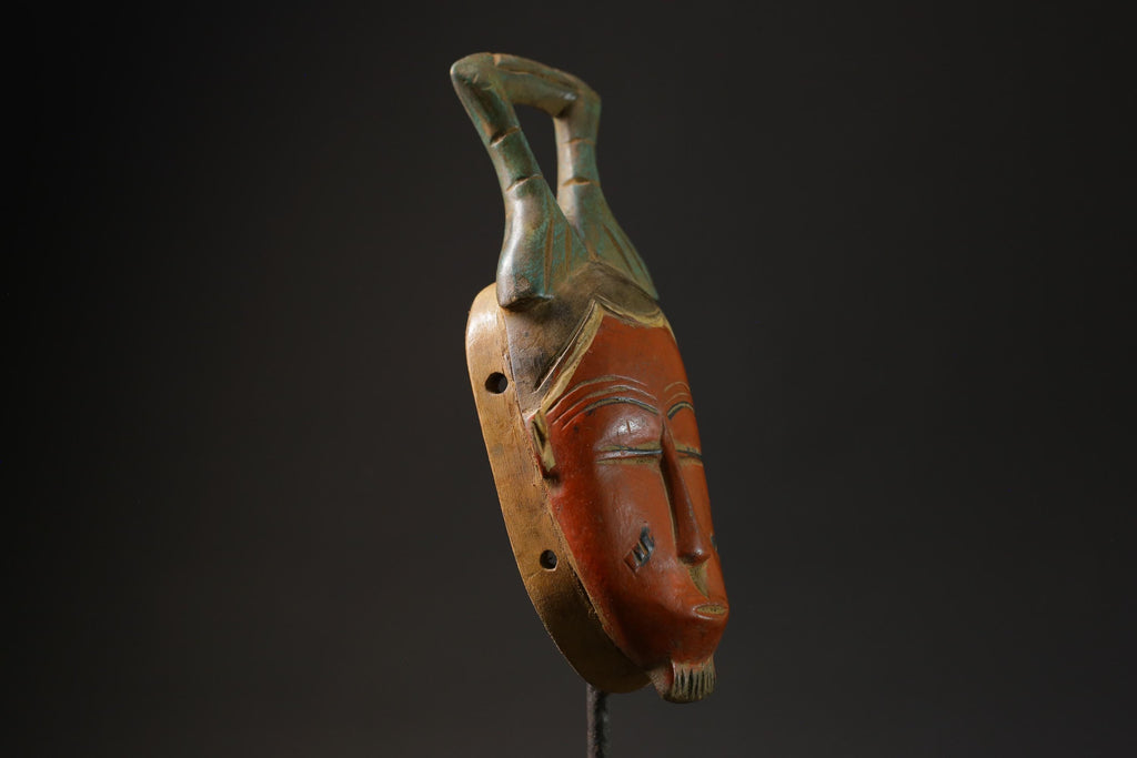 African Masks Antiques Tribal Face Vintage Carved Wood Hanging Guro Masks for wall-8571