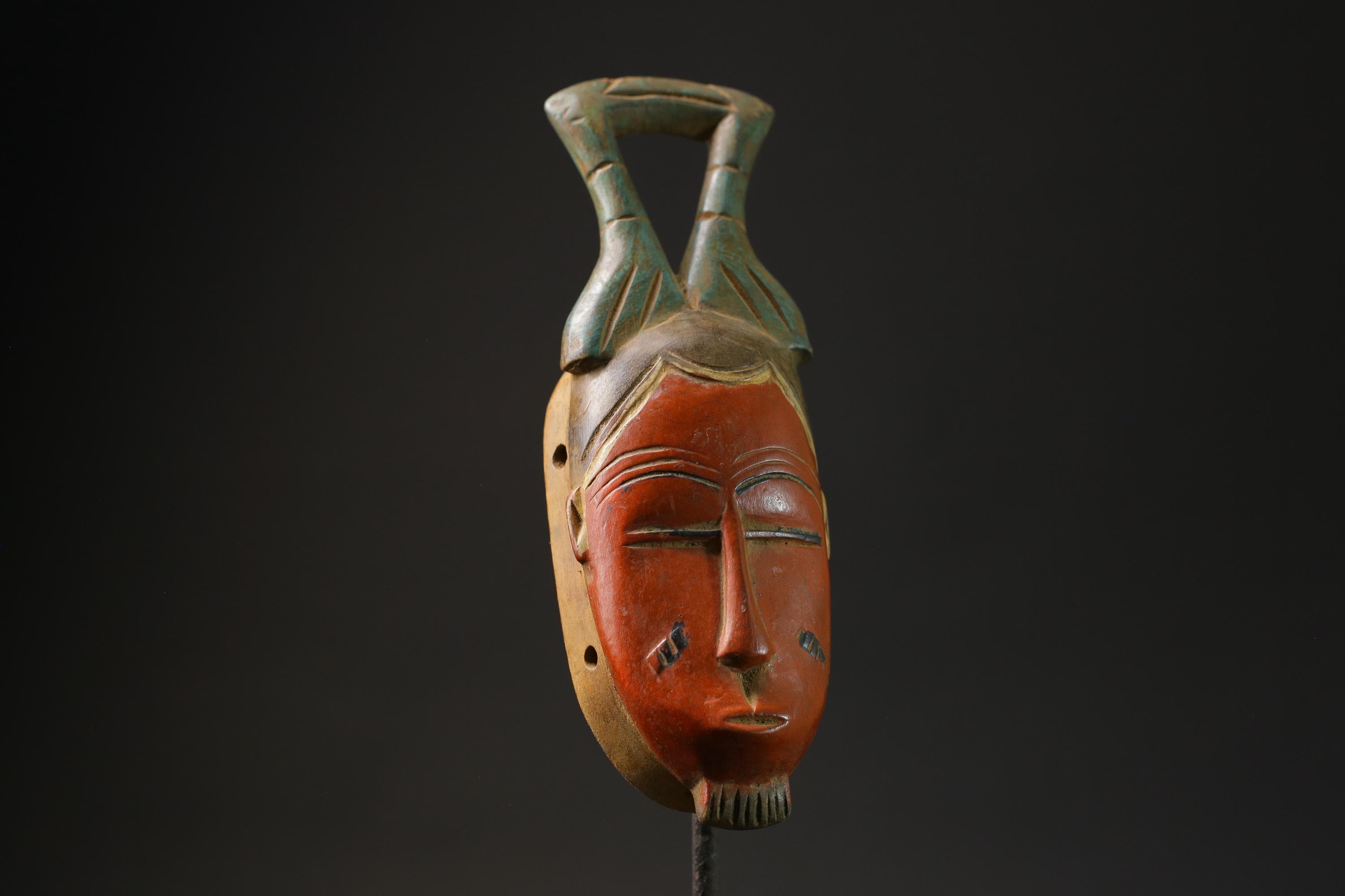 African Masks Antiques Tribal Face Vintage Carved Wood Hanging Guro Masks for wall-8571