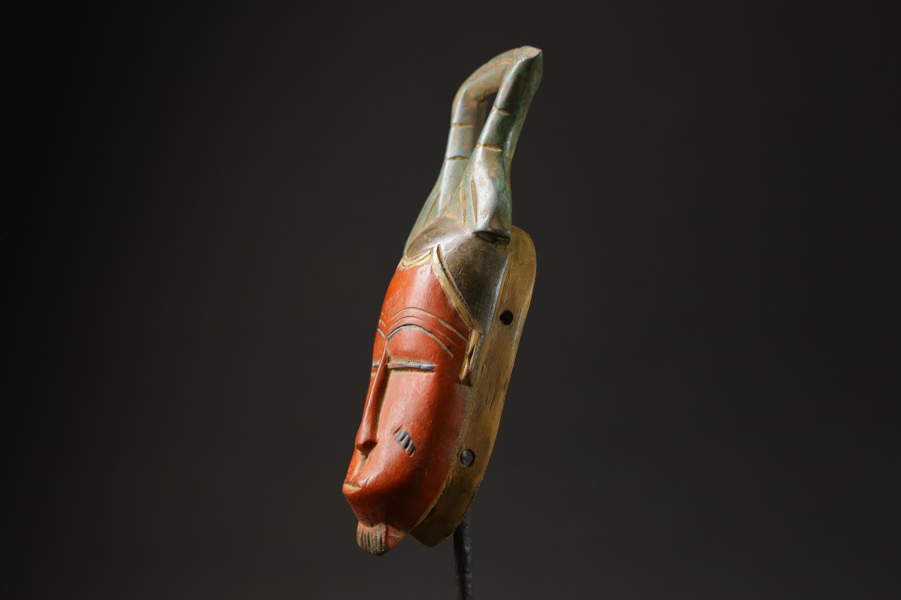 African Masks Antiques Tribal Face Vintage Carved Wood Hanging Guro Masks for wall-8571