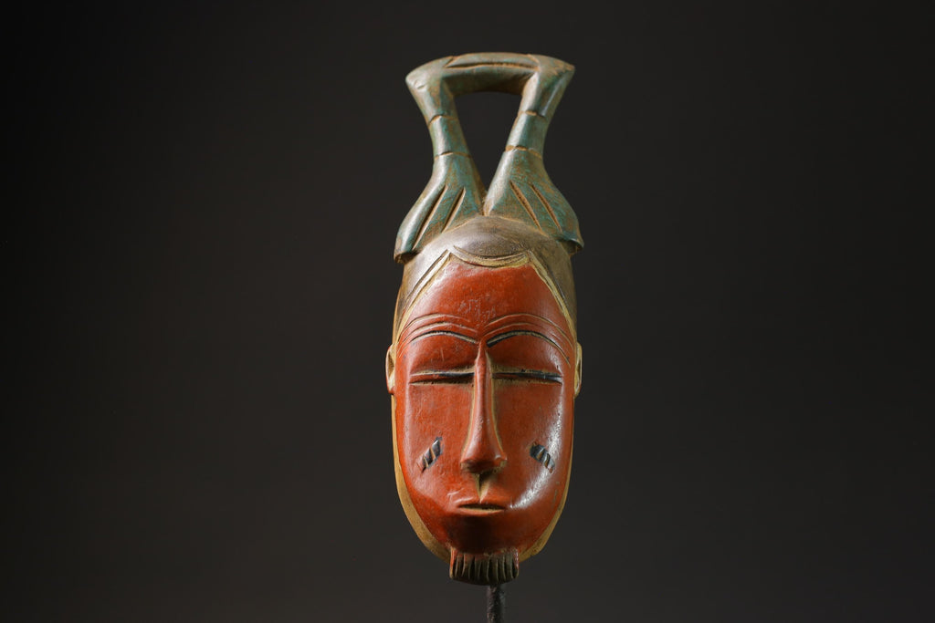 African Masks Antiques Tribal Face Vintage Carved Wood Hanging Guro Masks for wall-8571