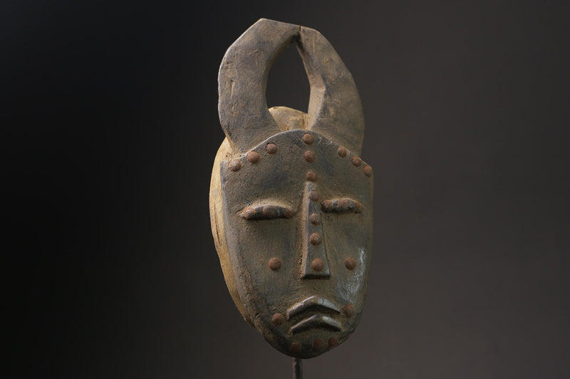 African wood mask antiques Guru Tribe Art Vintage Baule Mask Wall Tribal-8568