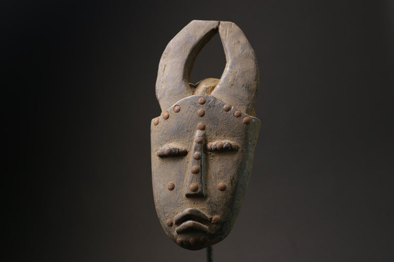 African wood mask antiques Guru Tribe Art Vintage Baule Mask Wall Tribal-8568