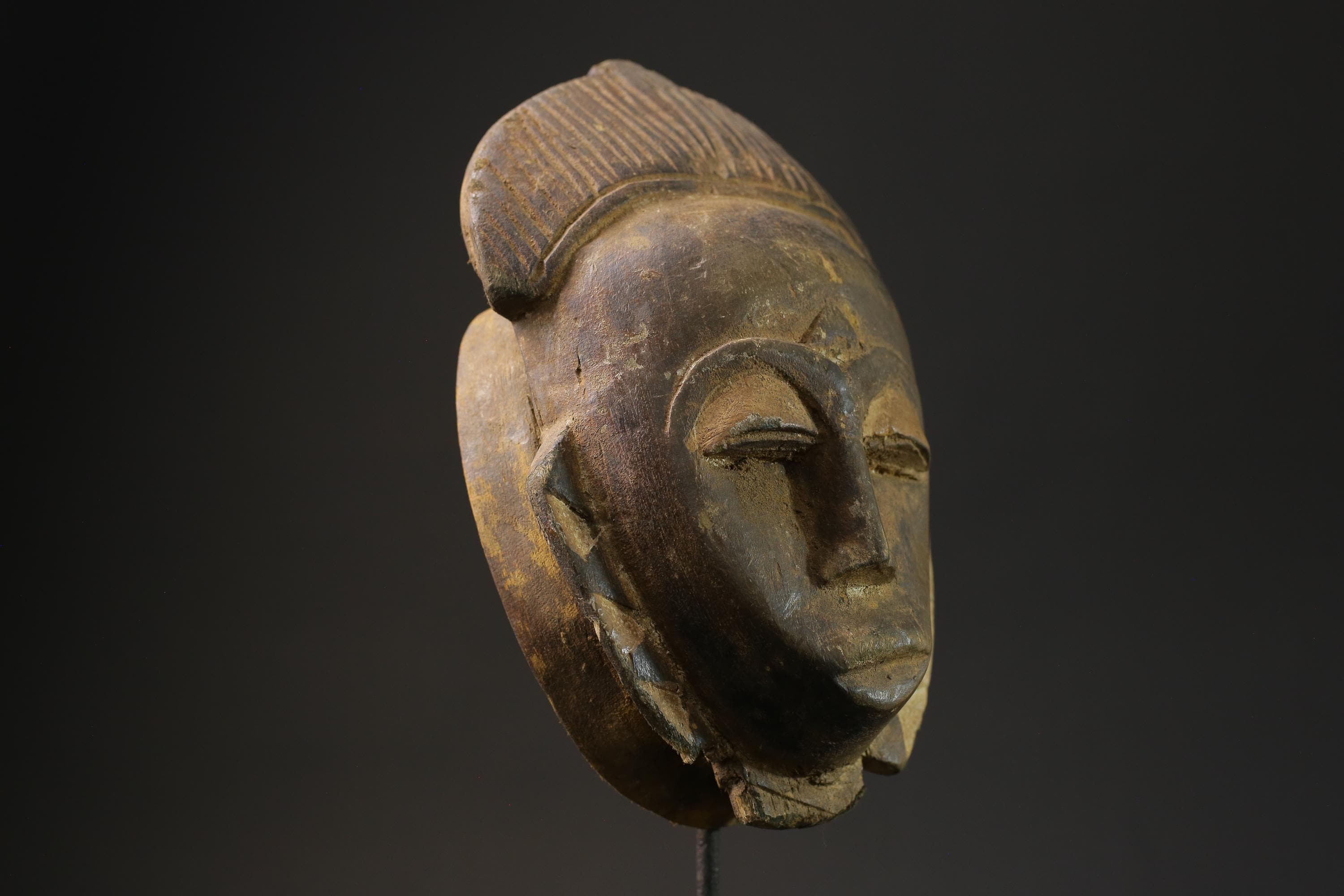 African mask antiques tribal Face vintage Wood Carved Hanging guro Masks for wall-5672