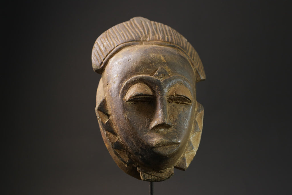 African mask antiques tribal Face vintage Wood Carved Hanging guro Masks for wall-5672