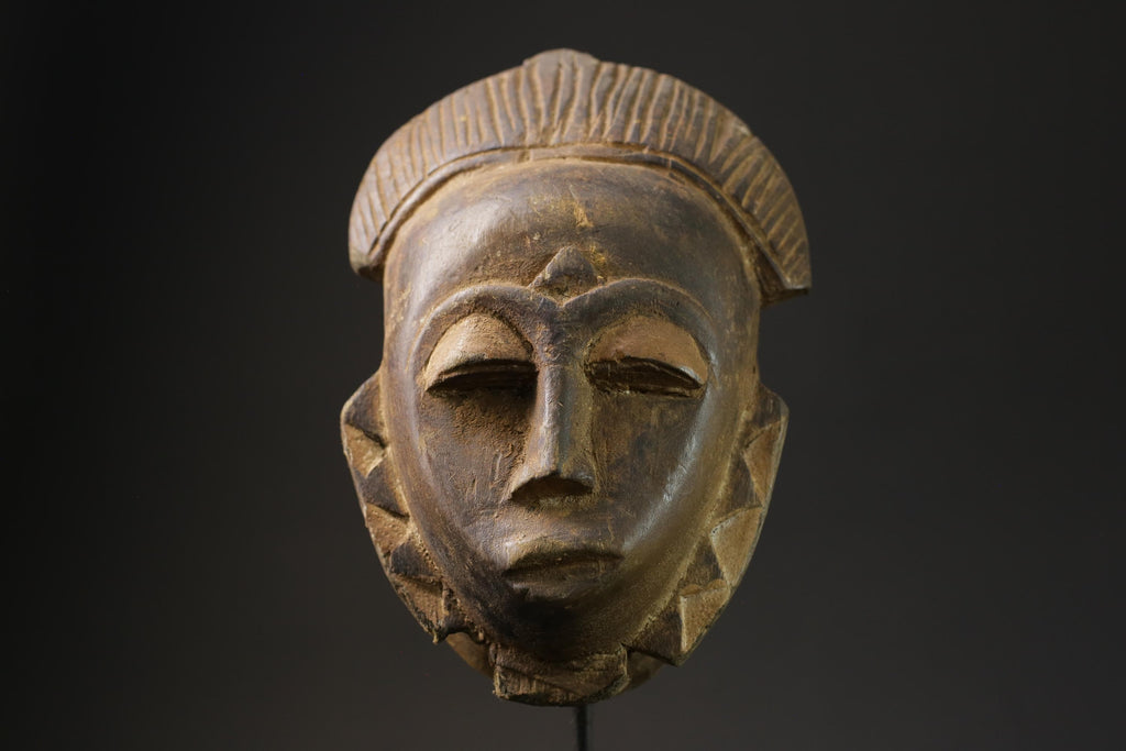 African mask antiques tribal Face vintage Wood Carved Hanging guro Masks for wall-5672