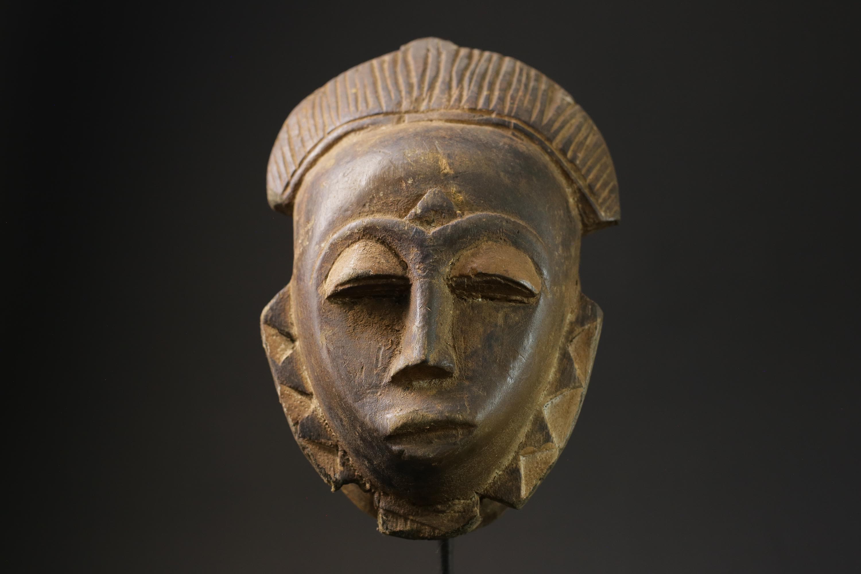 African mask antiques tribal Face vintage Wood Carved Hanging guro Masks for wall-5672