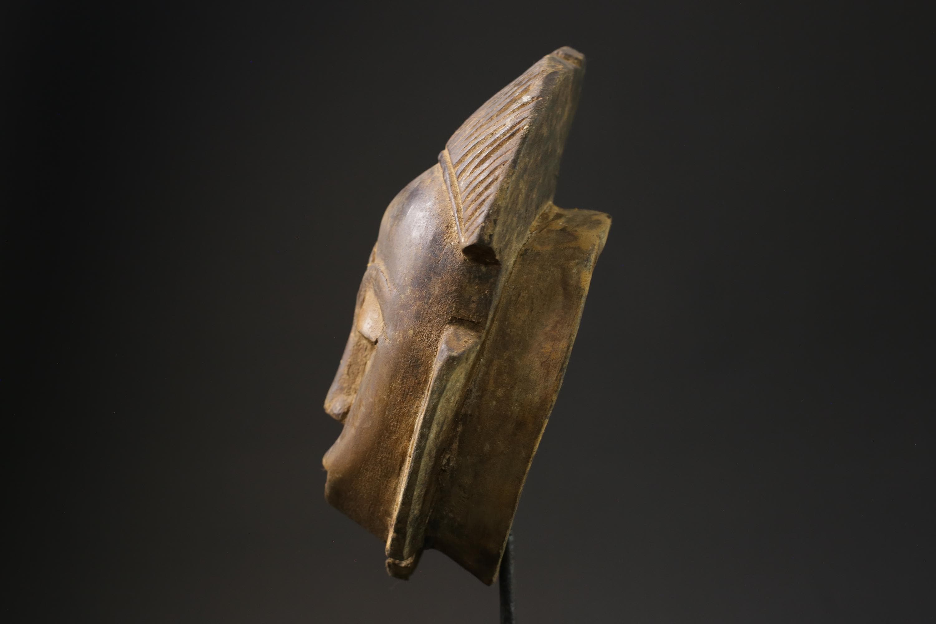 African mask antiques tribal Face vintage Wood Carved Hanging guro Masks for wall-5672