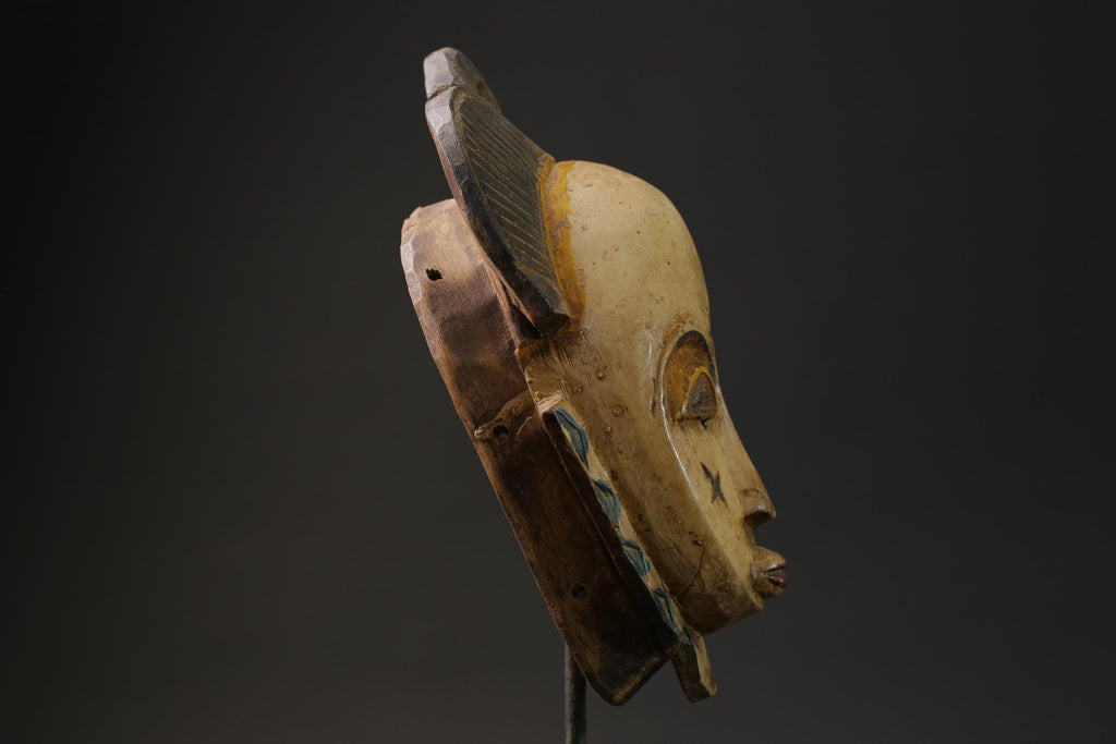 African mask antiques tribal Face vintage Wood Carved Hanging guro Masks for wall-G2441