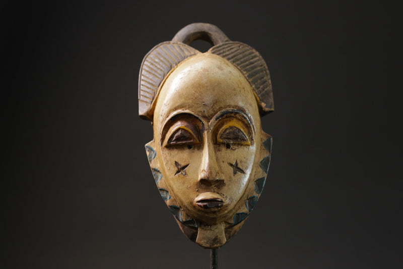 African mask antiques tribal Face vintage Wood Carved Hanging guro Masks for wall-G2441