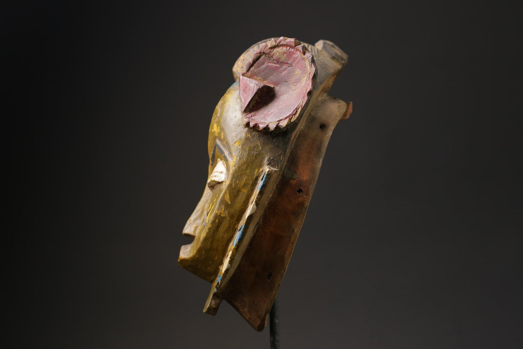 African Masks Antiques Tribal Face Vintage Carved Wood Hanging Guro Masks for wall-G2442