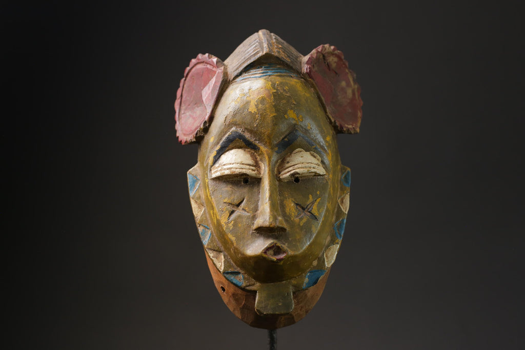 African Masks Antiques Tribal Face Vintage Carved Wood Hanging Guro Masks for wall-G2442