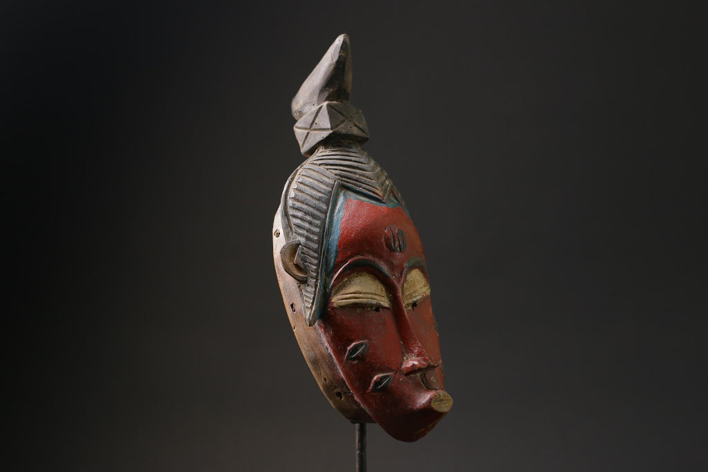 African mask antiques tribal Face vintage Wood Carved Hanging guro Masks for wall-G2447