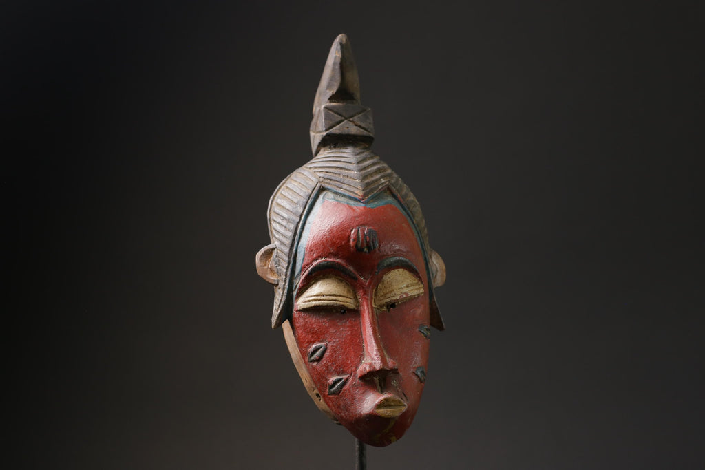 African mask antiques tribal Face vintage Wood Carved Hanging guro Masks for wall-G2447