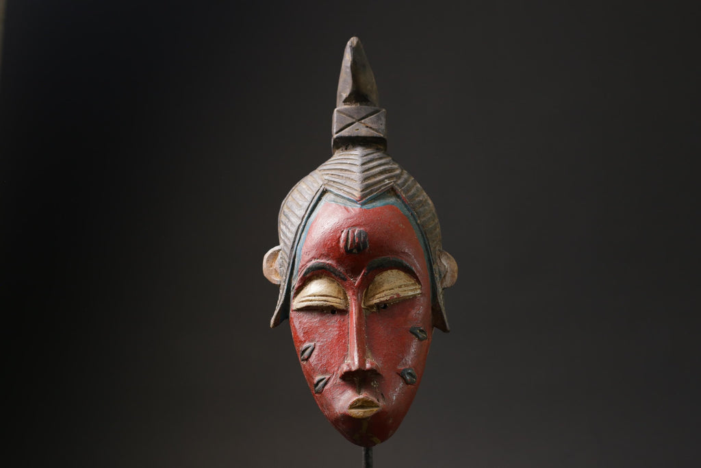 African mask antiques tribal Face vintage Wood Carved Hanging guro Masks for wall-G2447