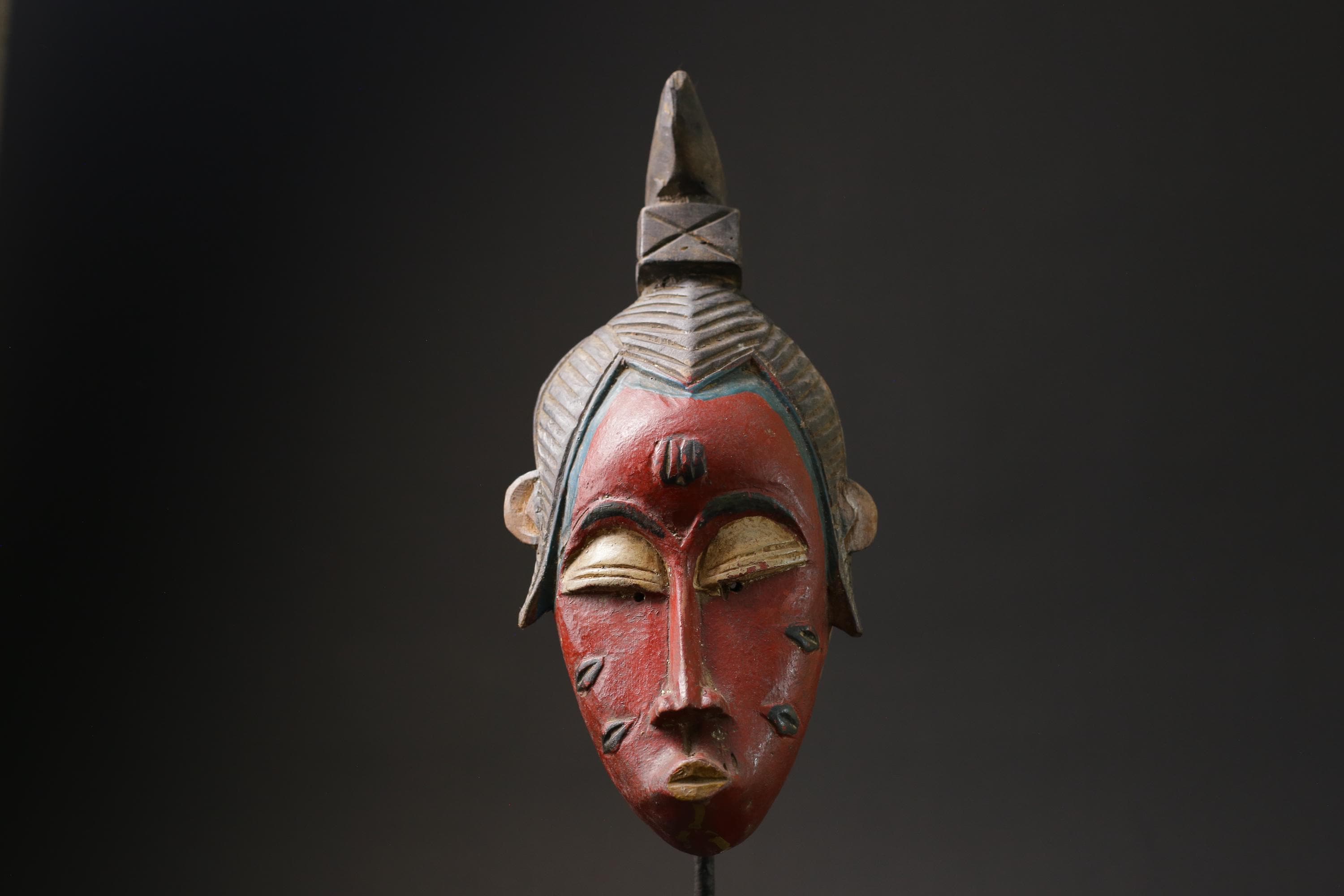 African mask antiques tribal Face vintage Wood Carved Hanging guro Masks for wall-G2447