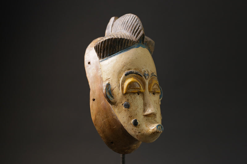 African wood mask antiques Face Vintage Wood Carved Hanging Guro masks for wall-G2448