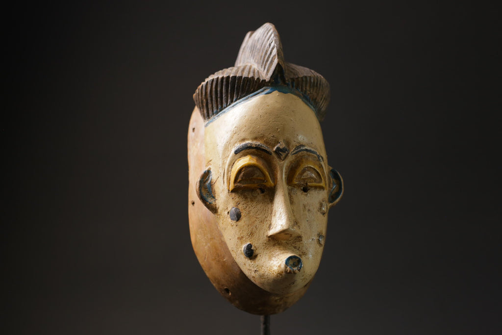African wood mask antiques Face Vintage Wood Carved Hanging Guro masks for wall-G2448