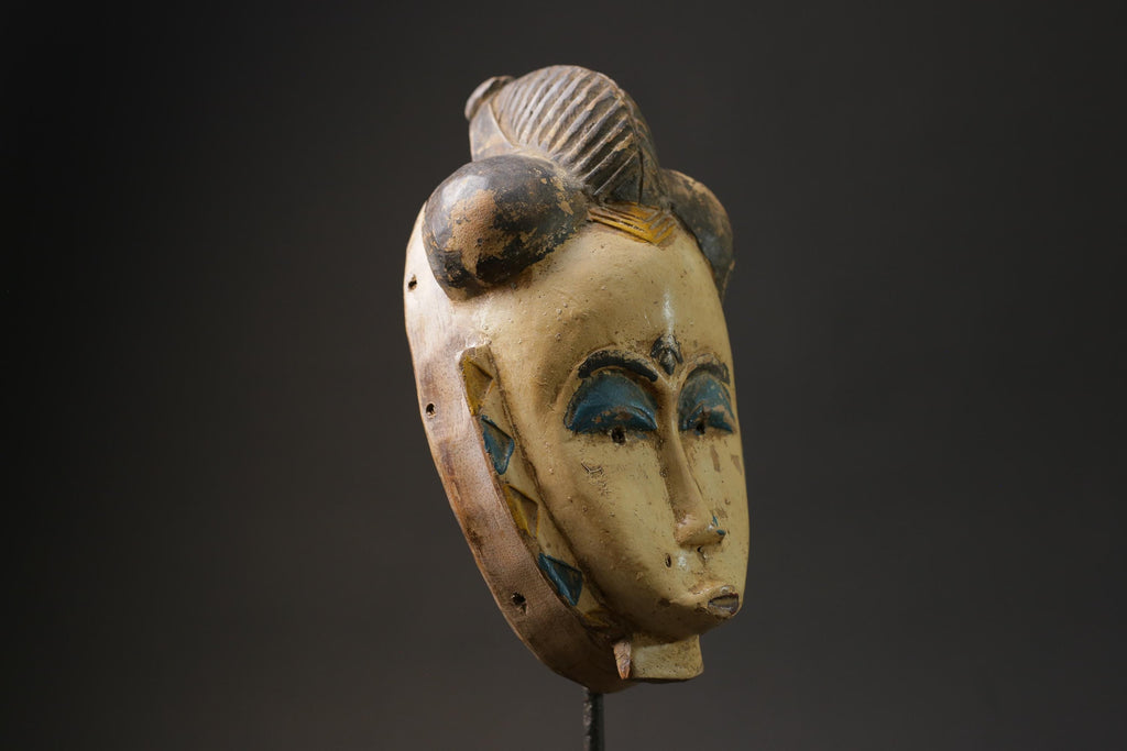 African Tribal Face Mask Wood Hand Carved Vintage Wall Hanging Guro masks for wall-G2450