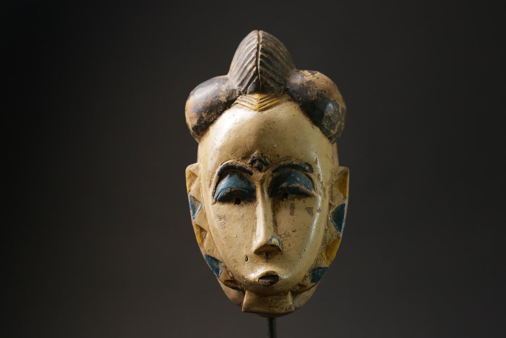 African Tribal Face Mask Wood Hand Carved Vintage Wall Hanging Guro masks for wall-G2450