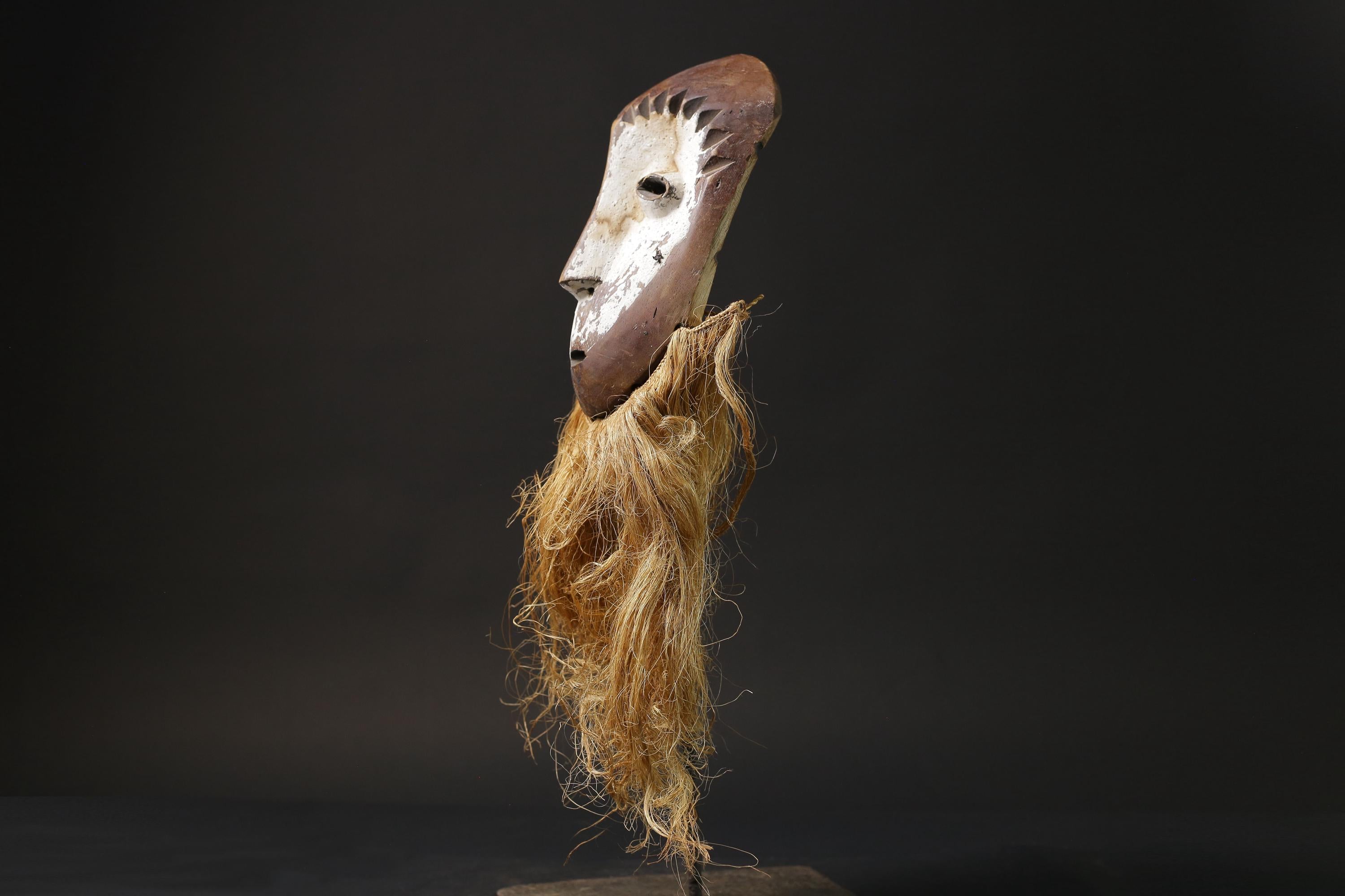 African Masks Home Décor Wood Hand Carved Wall Hanging Lega Mask Masks for wall-G2461