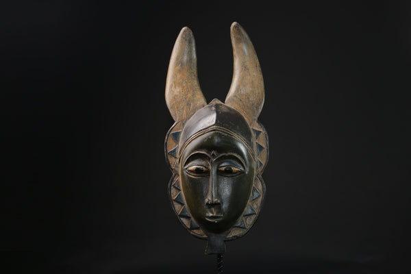 African Tribal Wood masks Guro Mask Wood Carved Dense Wood Mask Masque-8300