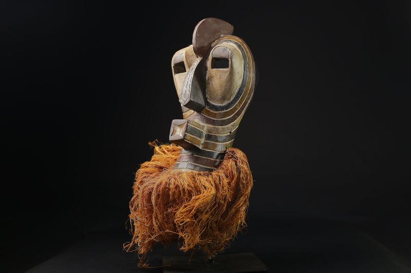 African Tribal Wood masks magical mask wooden tribal motif Songye Mask-G2133