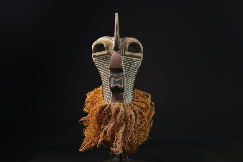 African mask African real figure vintage African spongey kifwebe masks for wall-G2134