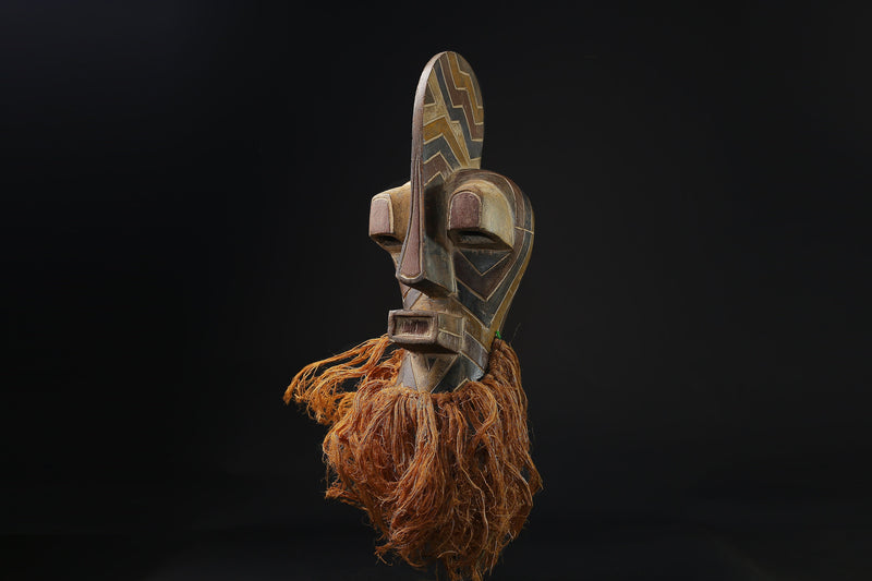 African mask African real figure vintage African spongey kifwebe masks for wall-G2137