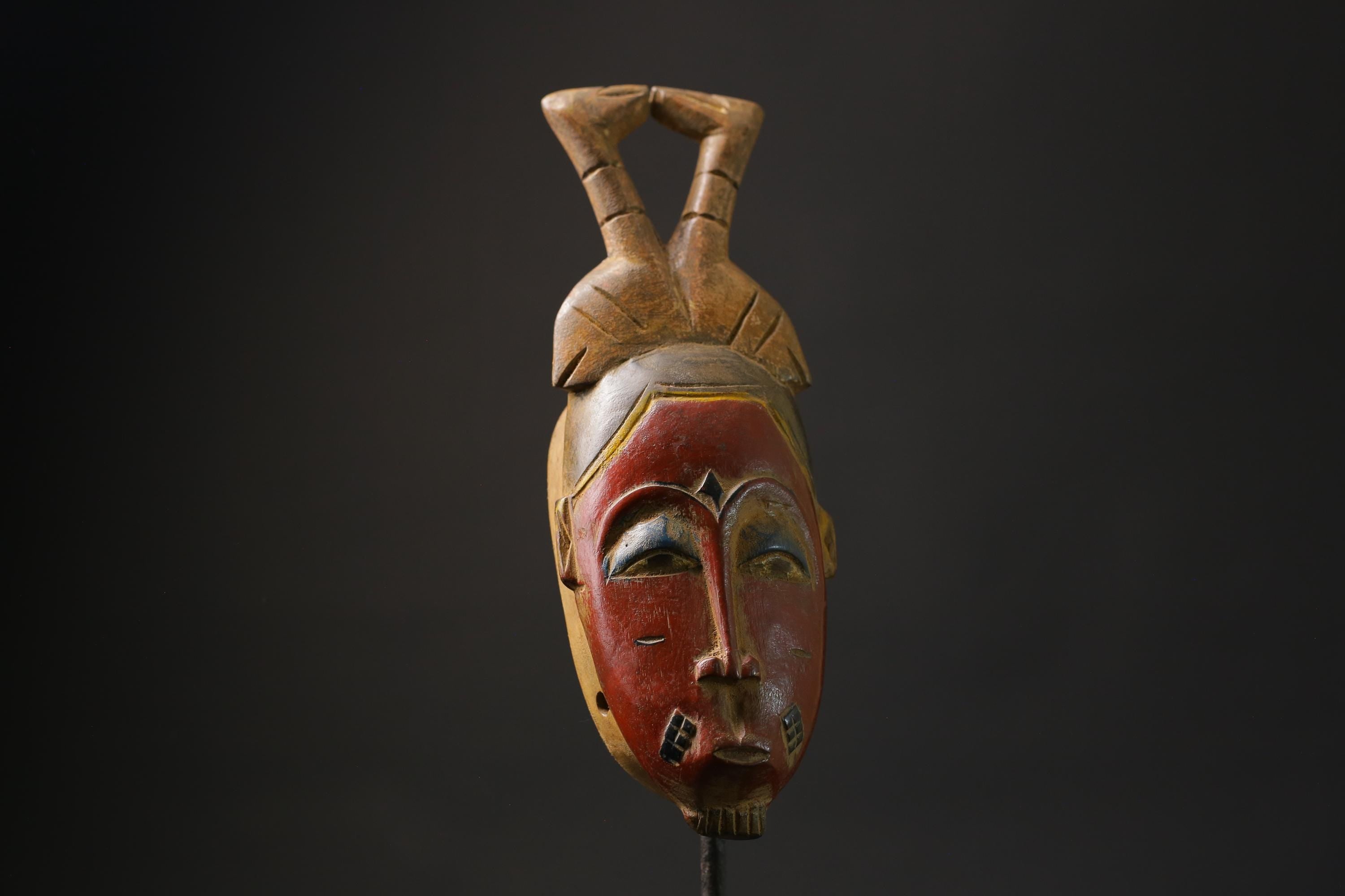 African Tribal Wood masks Hand Carved Guru Guro Home Décor Masks for wall-8574