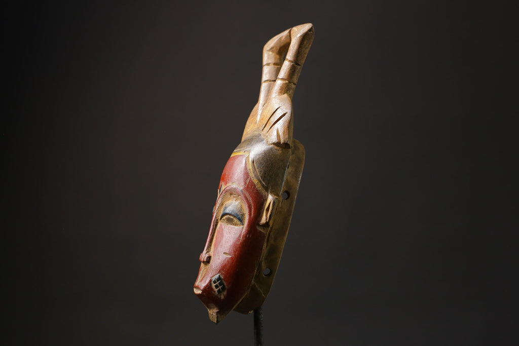 African Tribal Wood masks Hand Carved Guru Guro Home Décor Masks for wall-8574