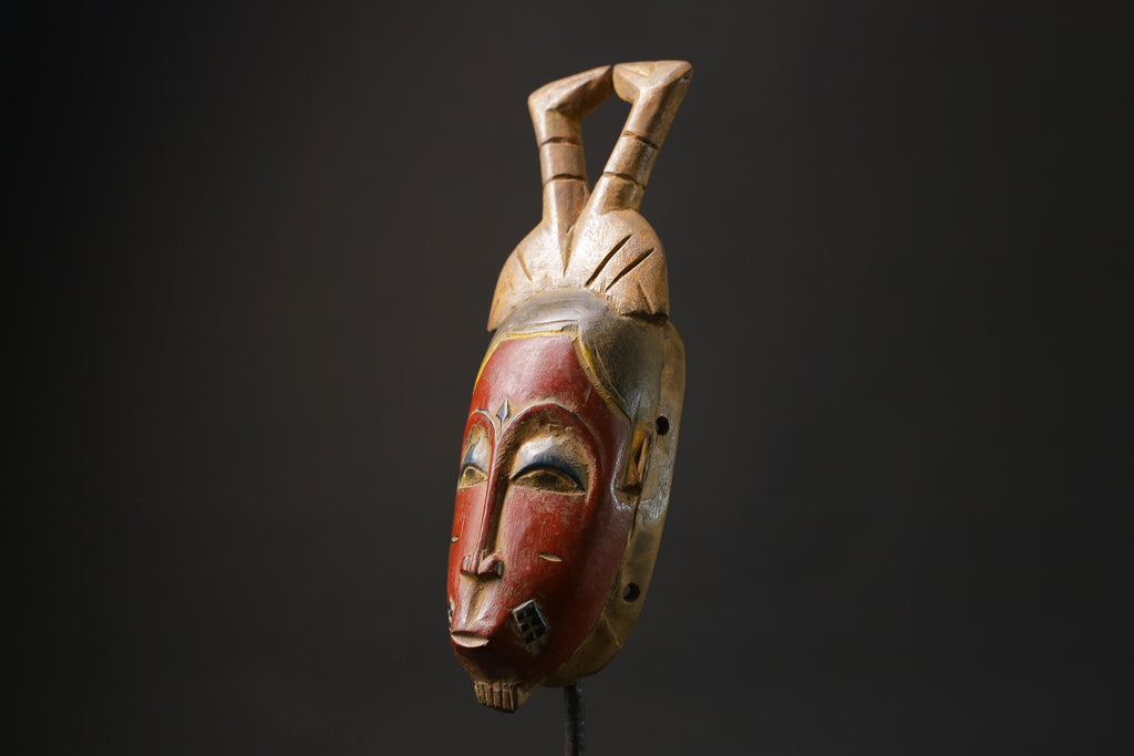 African Tribal Wood masks Hand Carved Guru Guro Home Décor Masks for wall-8574