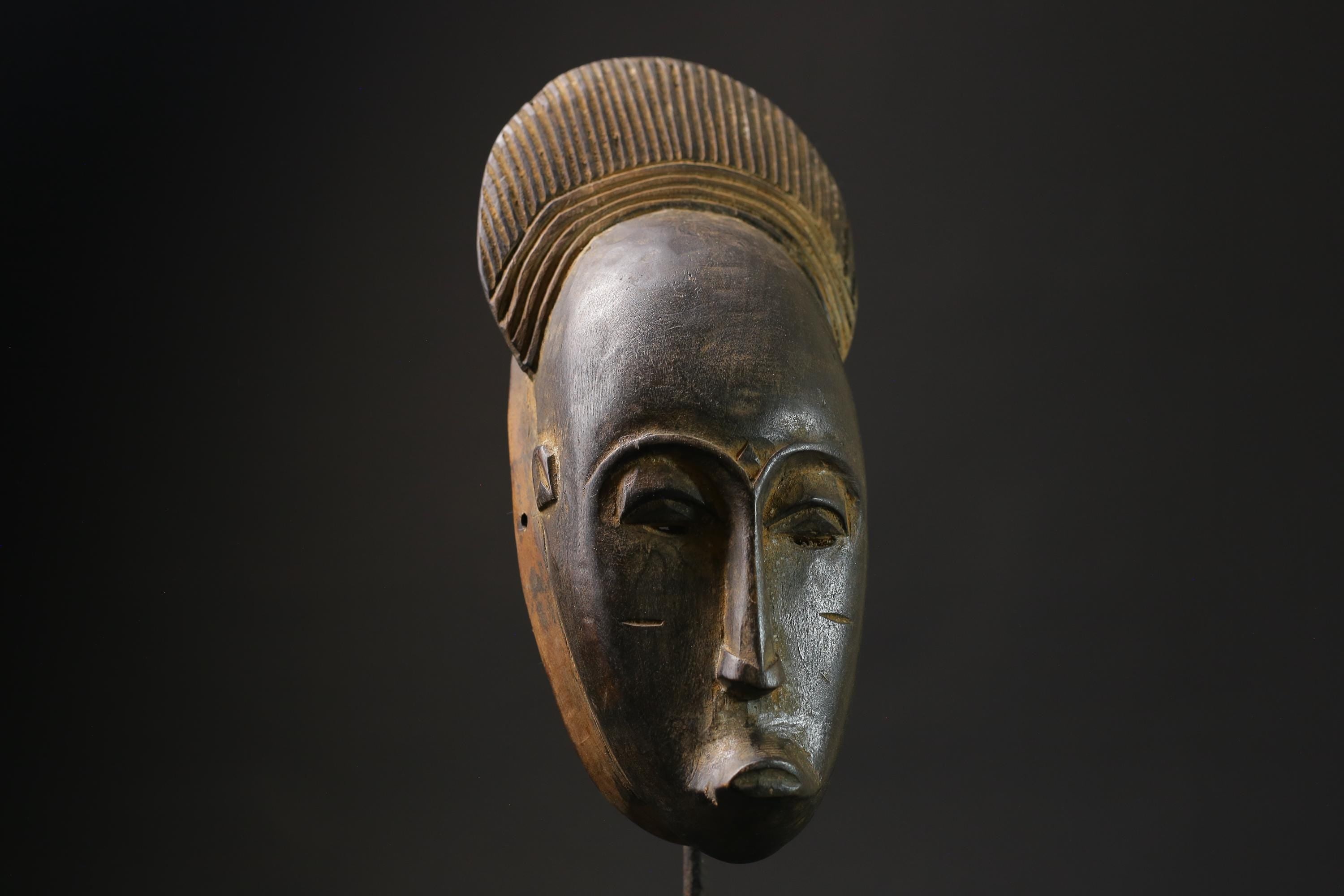 African wood mask antiques Home Décor Hand Carved Baule Guro Nice Masks for wall-8565