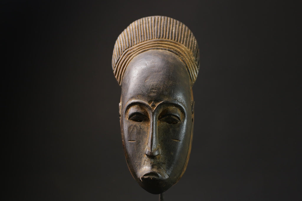 African wood mask antiques Home Décor Hand Carved Baule Guro Nice Masks for wall-8565