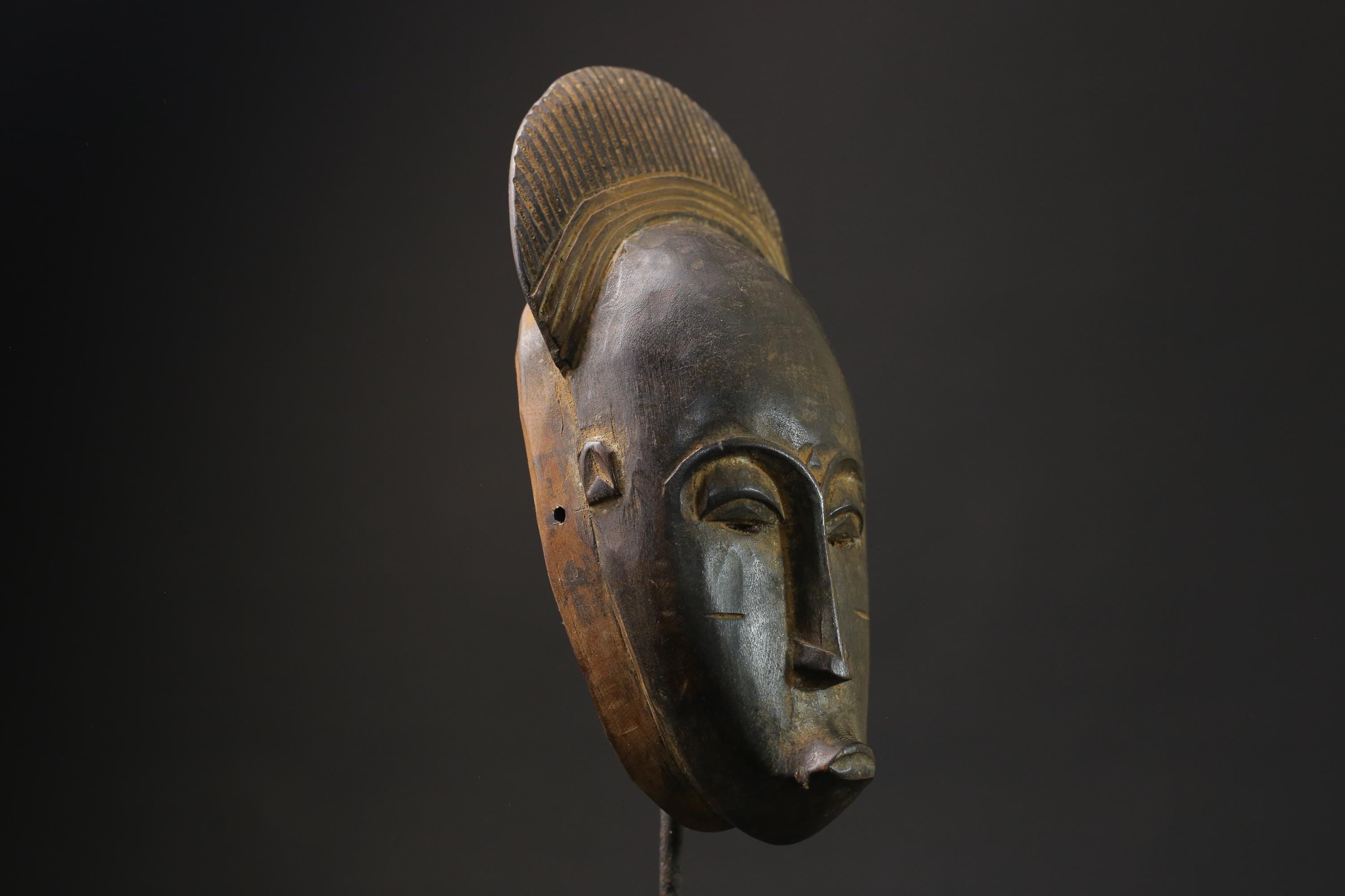 African wood mask antiques Home Décor Hand Carved Baule Guro Nice Masks for wall-8565