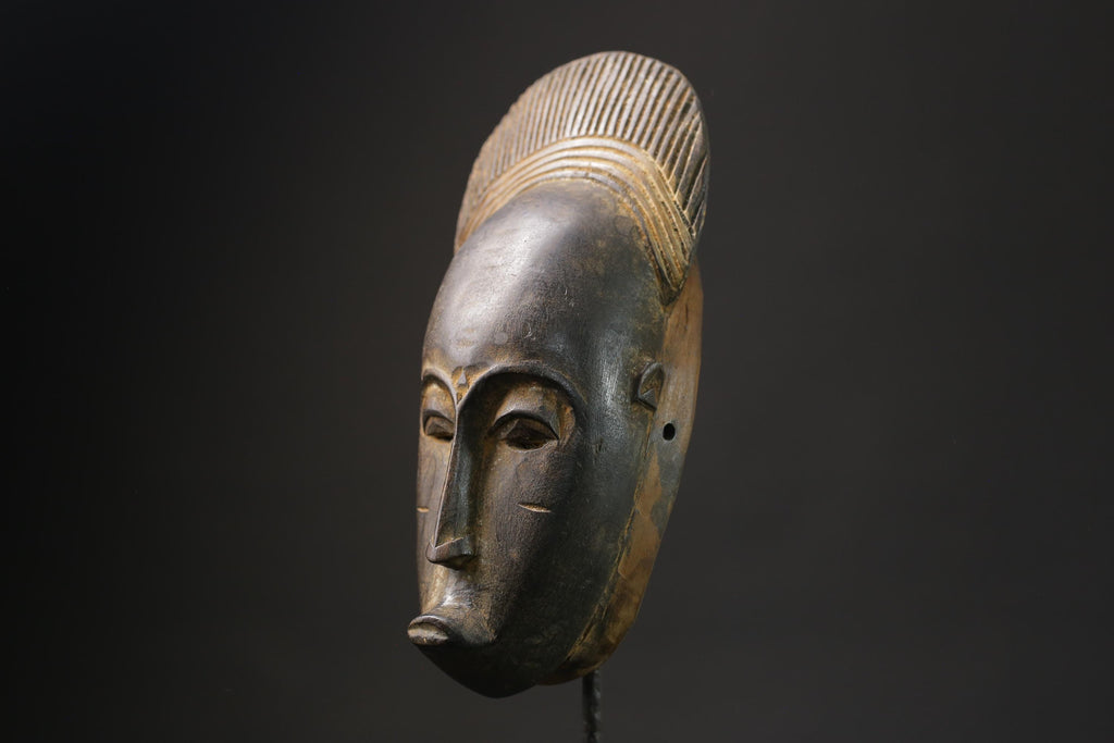 African wood mask antiques Home Décor Hand Carved Baule Guro Nice Masks for wall-8565