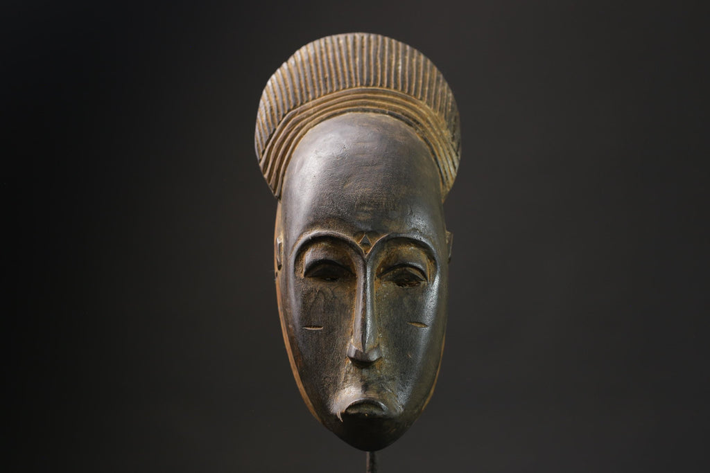 African wood mask antiques Home Décor Hand Carved Baule Guro Nice Masks for wall-8565