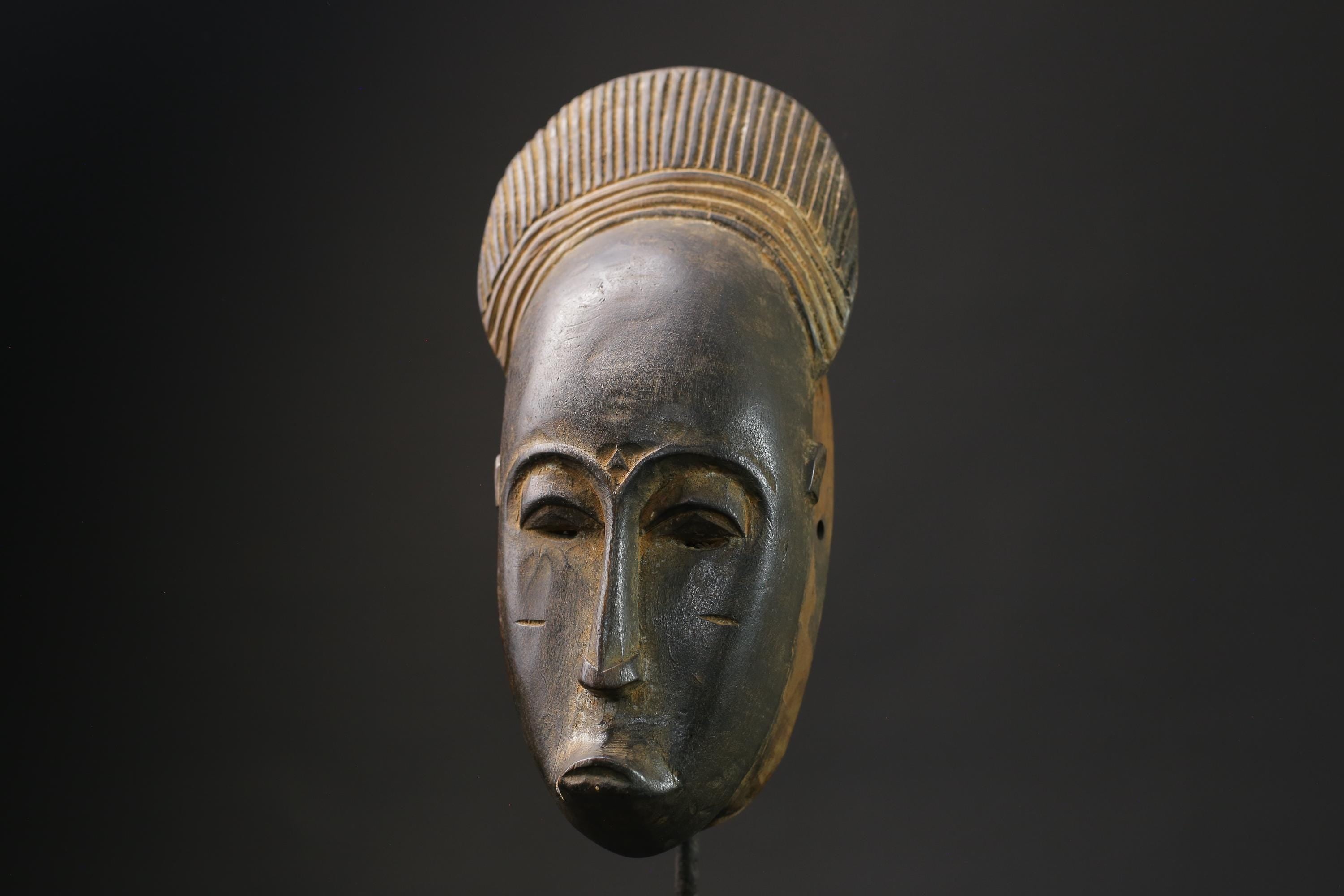 African wood mask antiques Home Décor Hand Carved Baule Guro Nice Masks for wall-8565